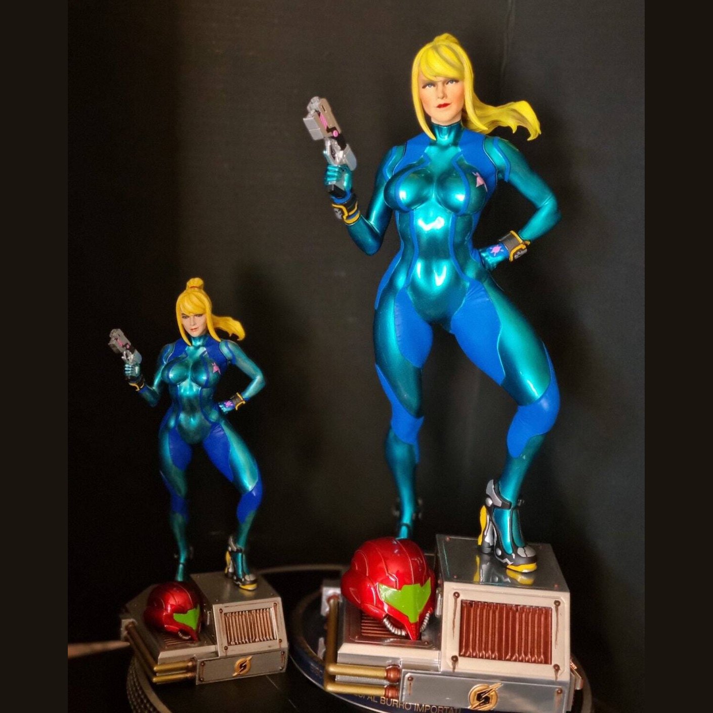 Samus Aran Metroid zero suit statue 1/8 and 1/4 fully painted