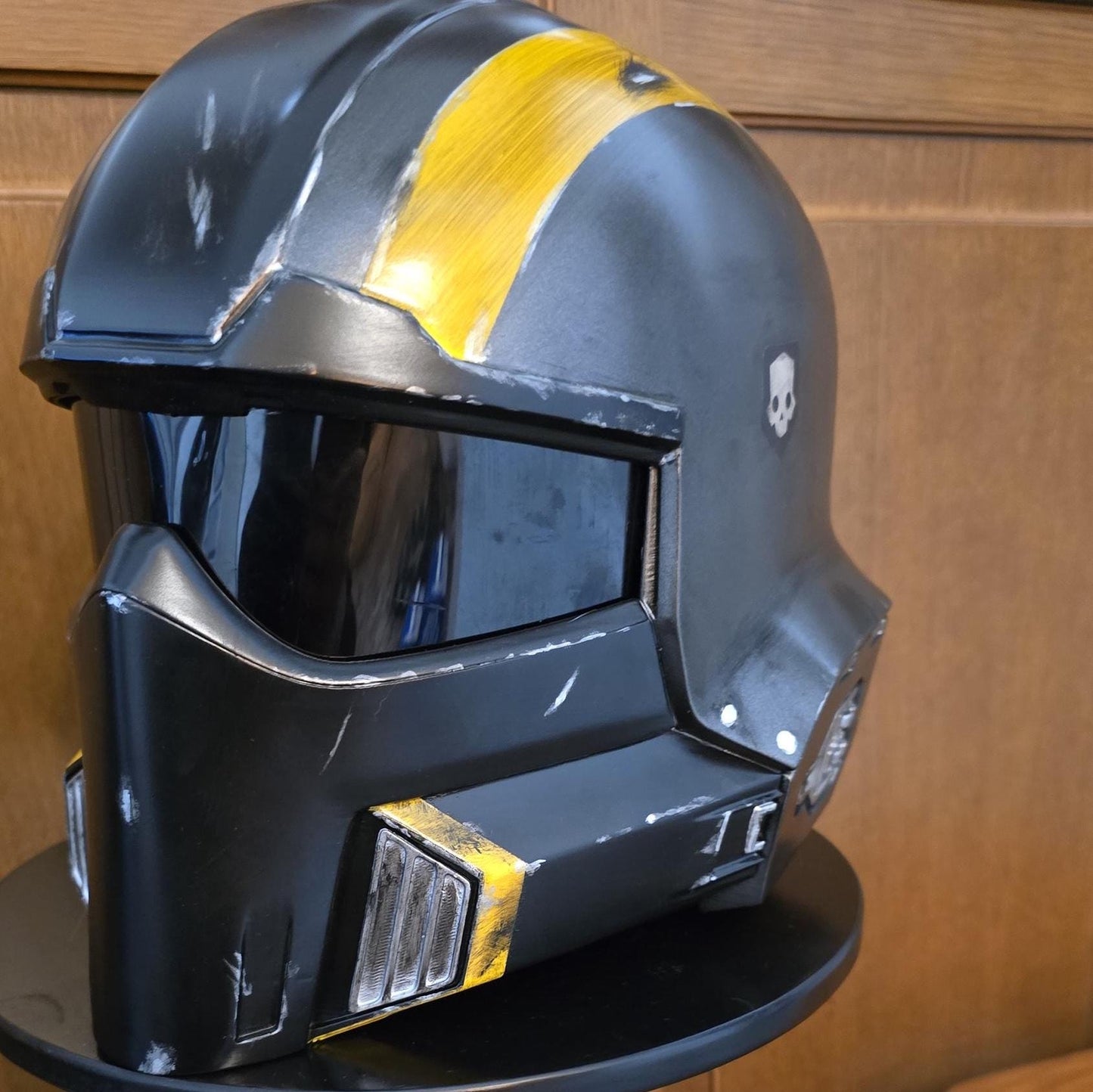 helldivers 2 helmet 3d printed kit or fully assembled painted 1:1 wearable