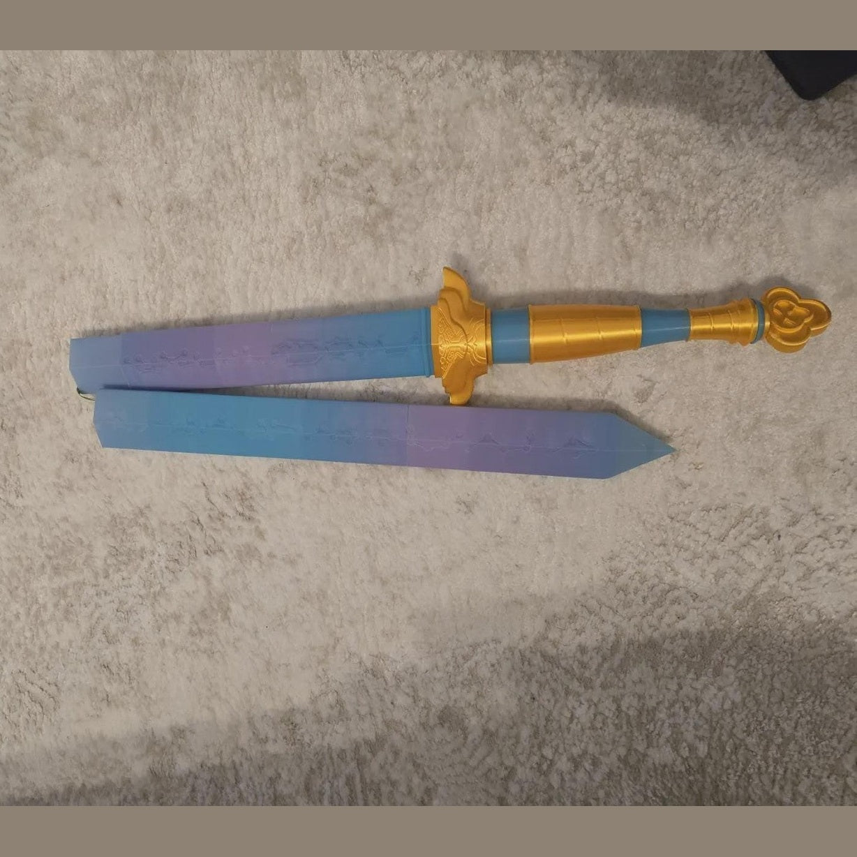 KPop Demon Hunters Rumi Sword LED Light Up Cosplay Weapon Prop Replica 3D Print