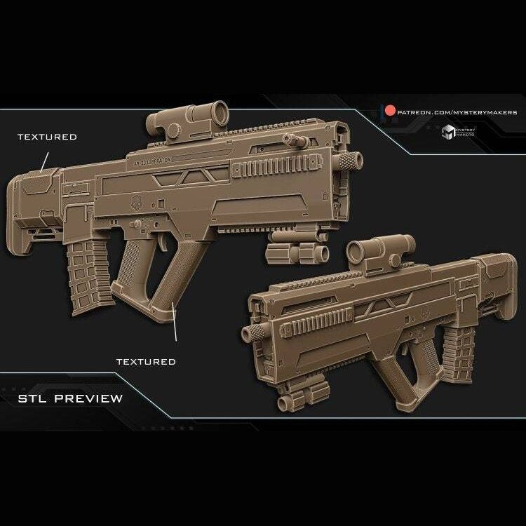 Helldivers AR-23 Liberator diy kit or fully assembled 3d print prop 1:1