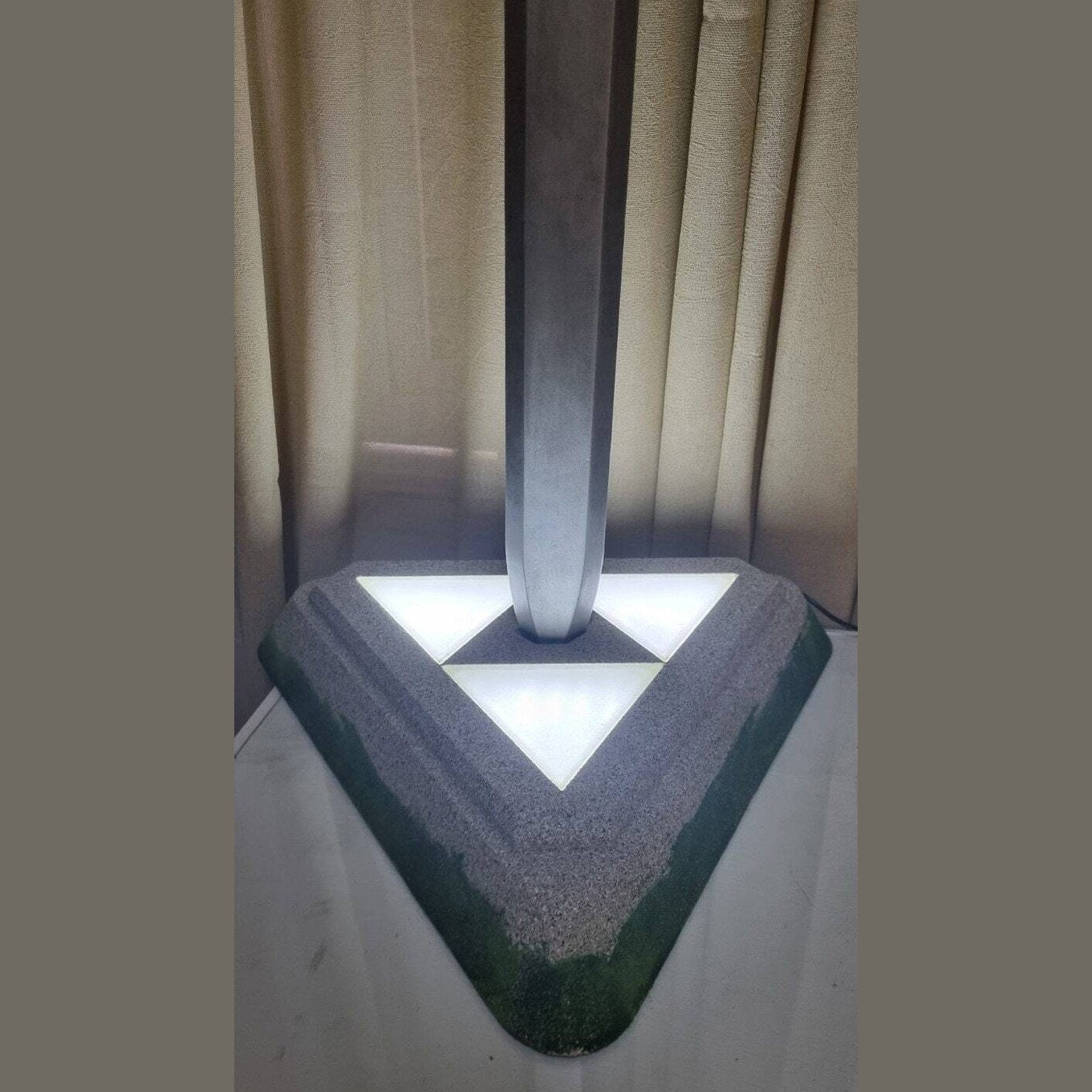 Zelda Master Sword with Scabbard and Pedestal fan made lifesize replica 110cm
