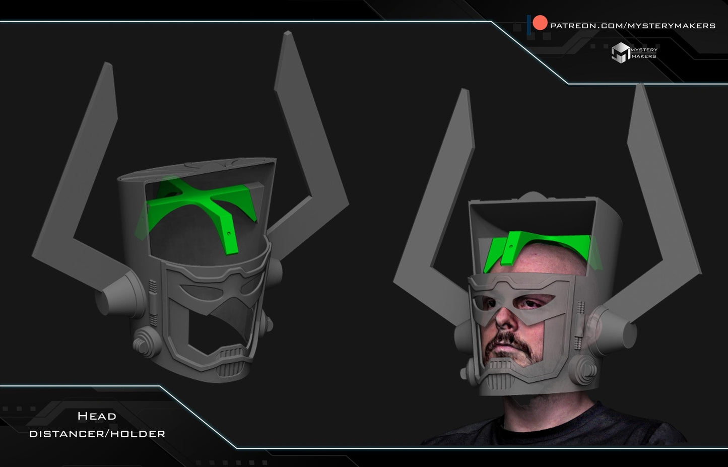 galactus helmet comic-book style diy kit 3d print or fully painted 1:1 wearable