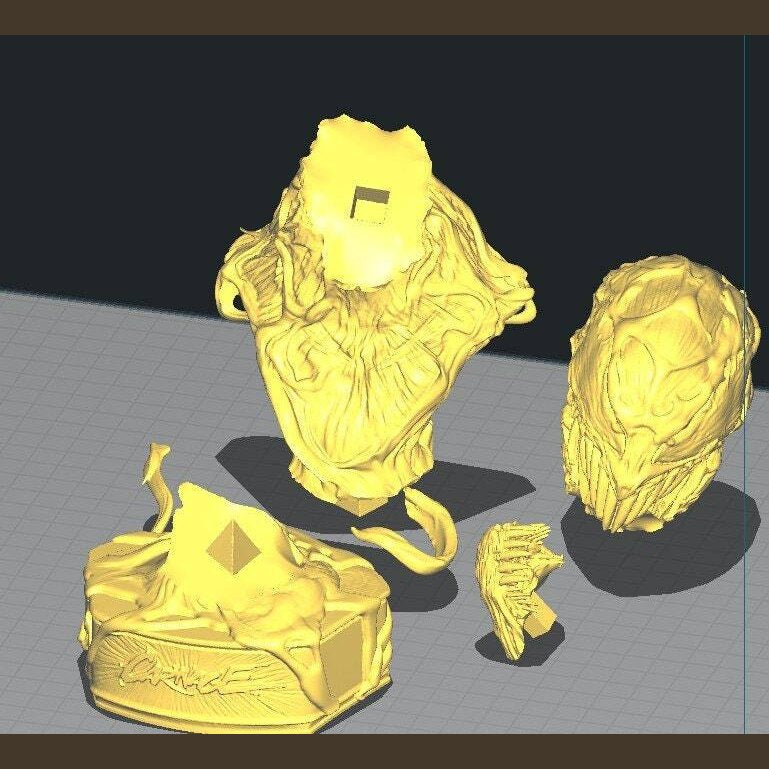 Carnage bust 22cm resin 3D printed fully painted or Diy kit