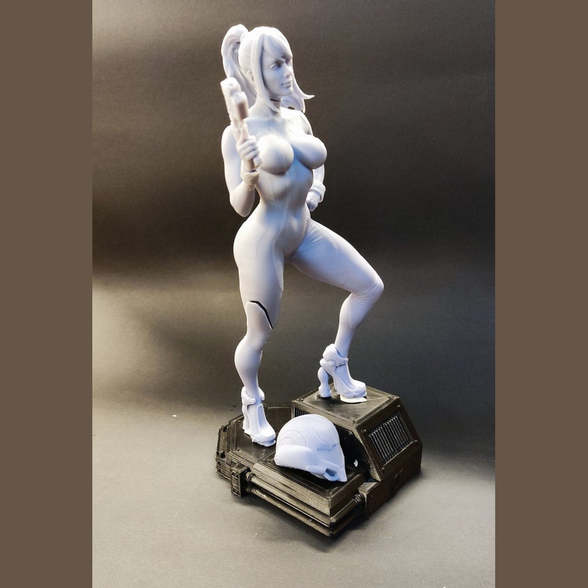 Samus Aran Metroid zero suit statue 1/8 and 1/4 resin kit raw 3d print