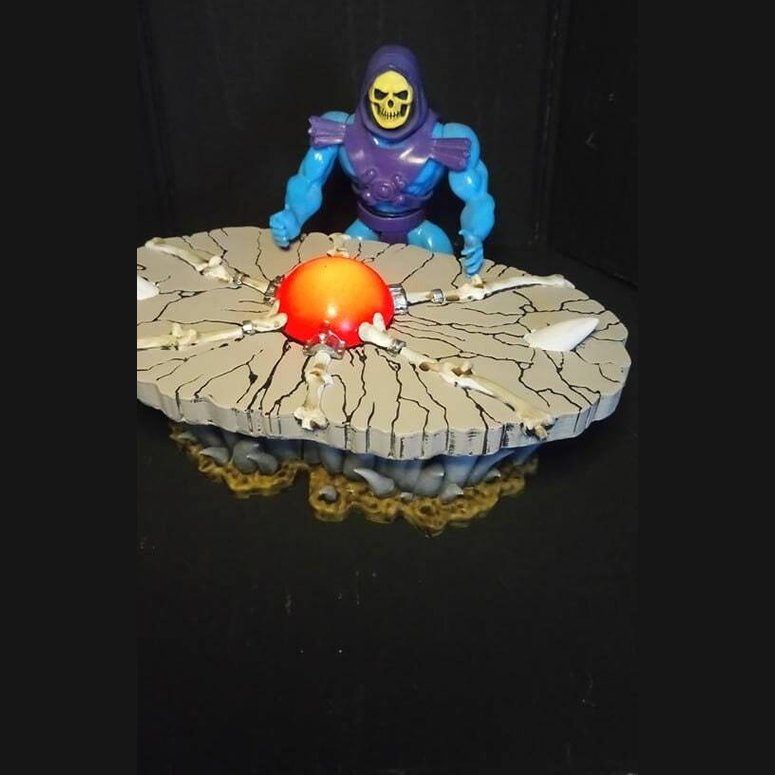 Skeletor table custom MOTU Masters of the Universe with led orb