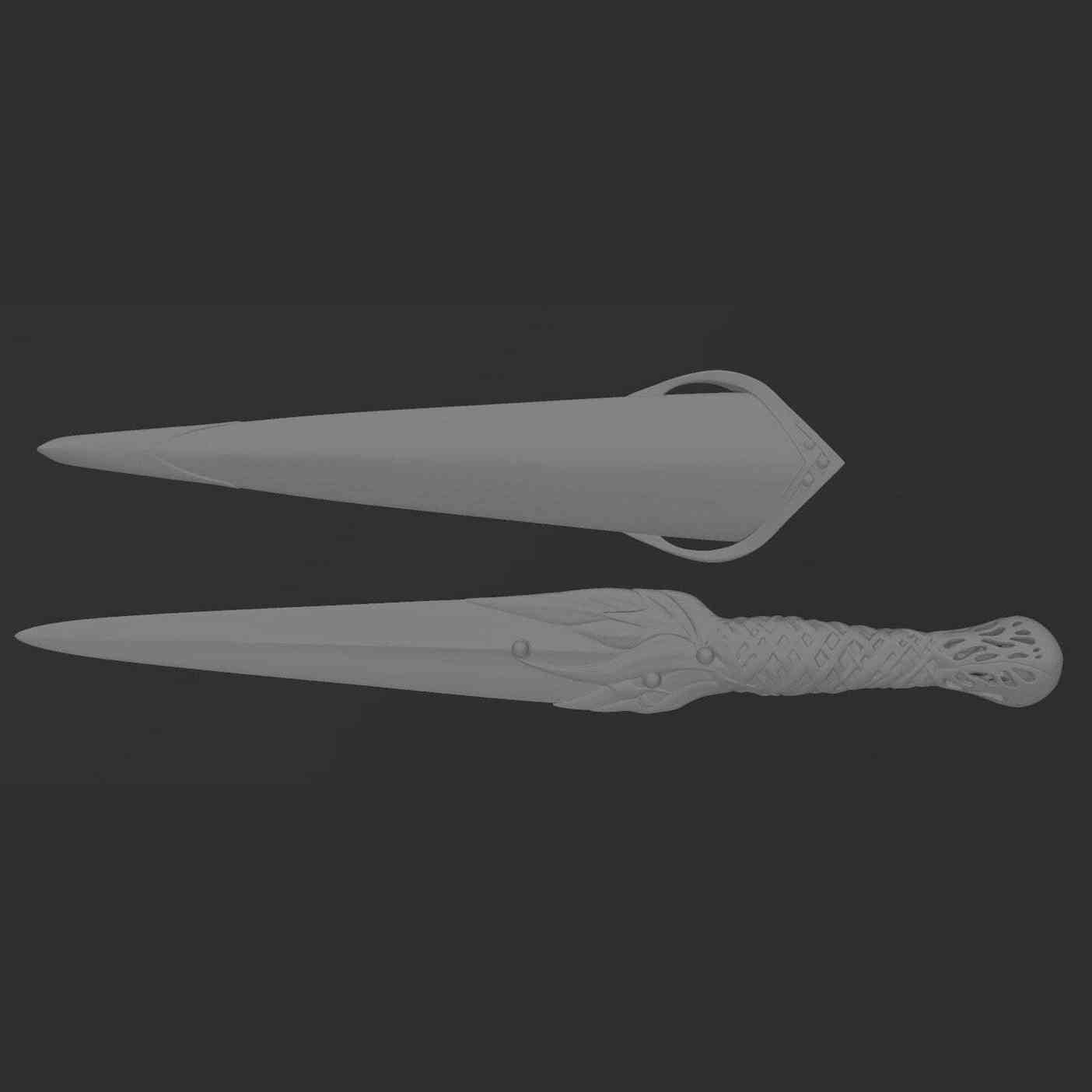 Galadriel Dagger and Sheath from Lord of the Rings: Rings of power STL - 3D File