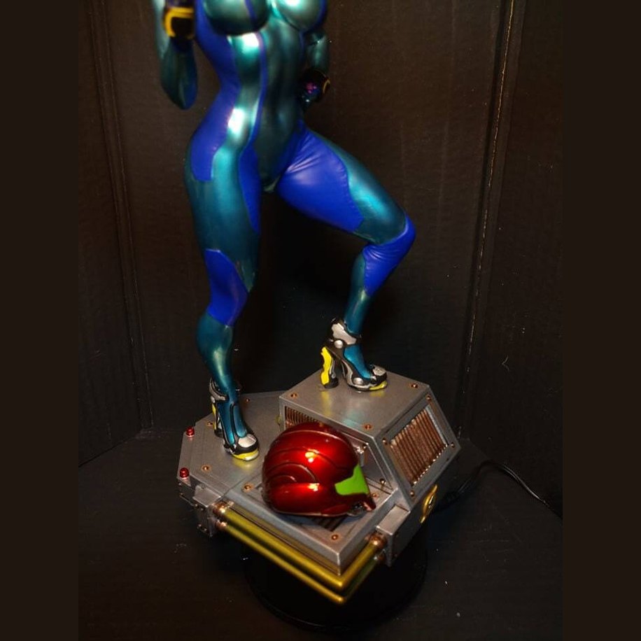 Samus Aran Metroid zero suit statue 1/8 and 1/4 resin kit raw 3d print