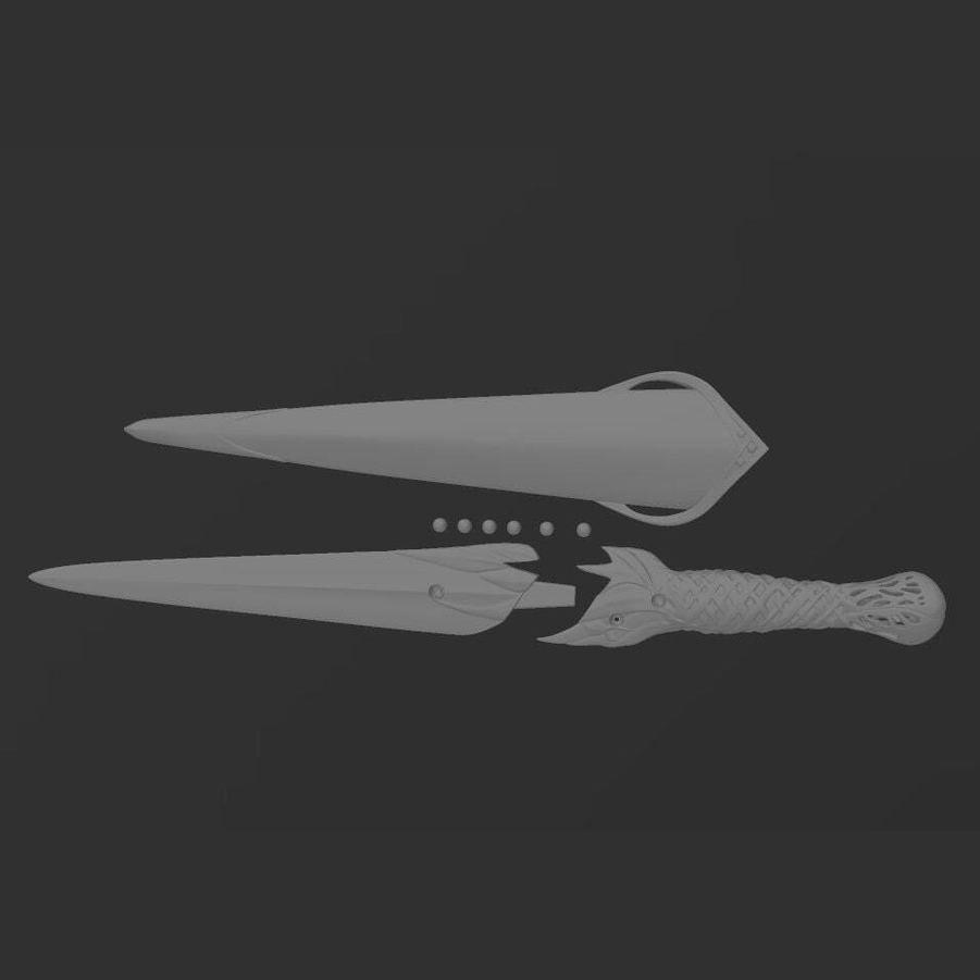 Galadriel Dagger and Sheath from Lord of the Rings: Rings of power STL - 3D File