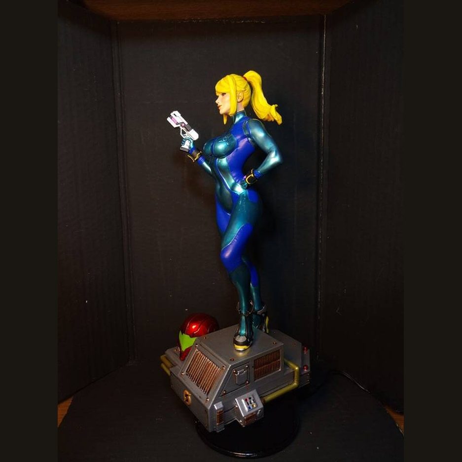 Samus Aran Metroid zero suit statue 1/8 and 1/4 fully painted