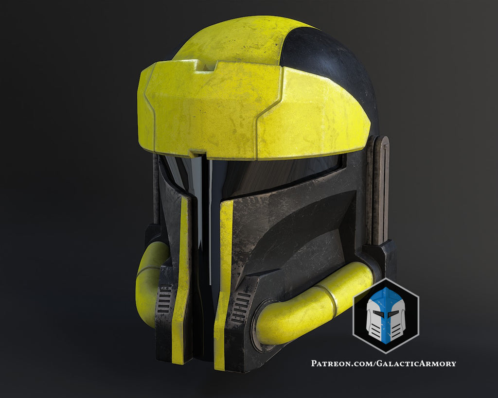 Hazmat Mandalorian Helmet lifesize Wearable Cosplay by dask3d