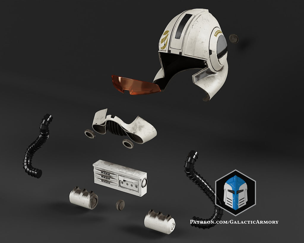 ARC 170 Clone Trooper Pilot Helmet lifesize Wearable Cosplay by dask3d