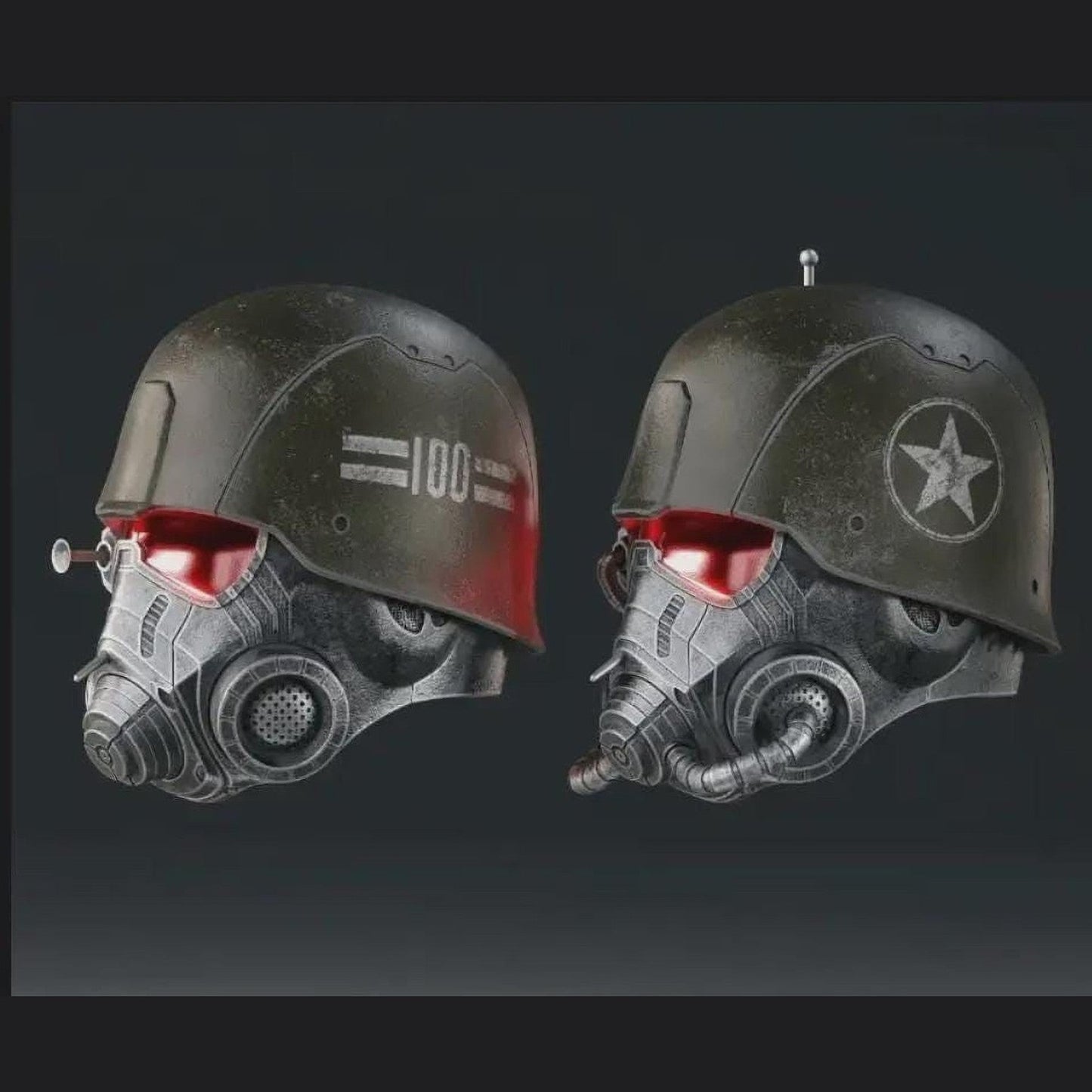 Fallout NCR Ranger Helmet 1:1 Wearable Cosplay 3D Print Kit or Painted