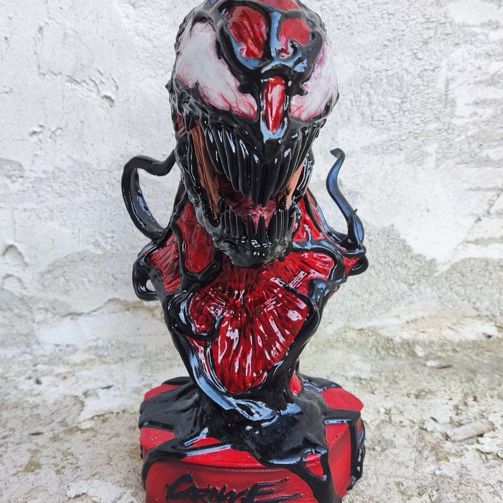 Carnage bust 22cm resin 3D printed fully painted or Diy kit