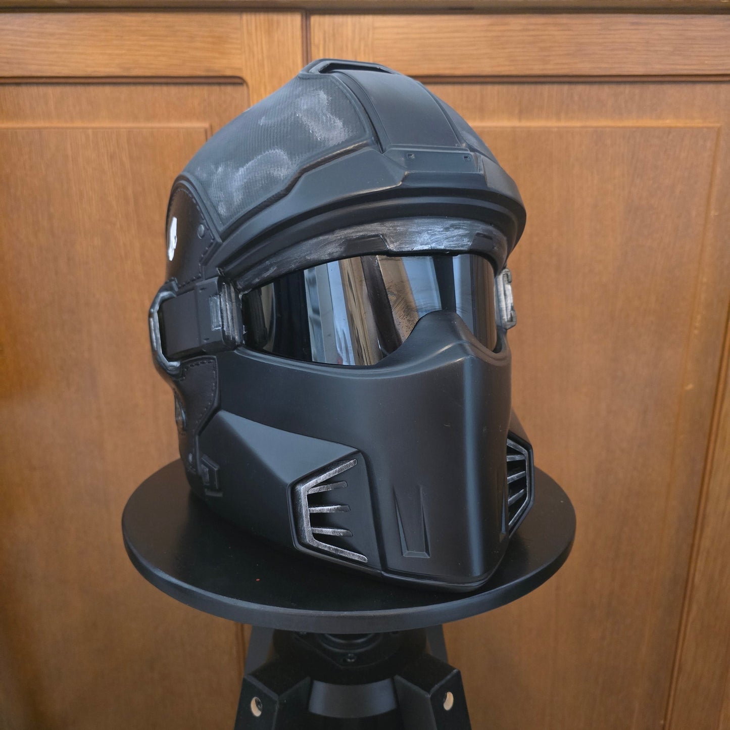 Helldivers 2 Shadow Paragon helmet, 1:1 wearable 3D printed cosplay replica by Dask3D
