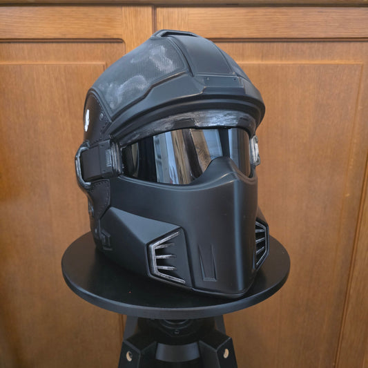 Helldivers 2 Shadow Paragon helmet, 1:1 wearable 3D printed cosplay replica by Dask3D