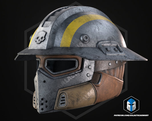 Helldivers 2 Sapper Helmet lifesize Wearable Cosplay - Kit or Painted