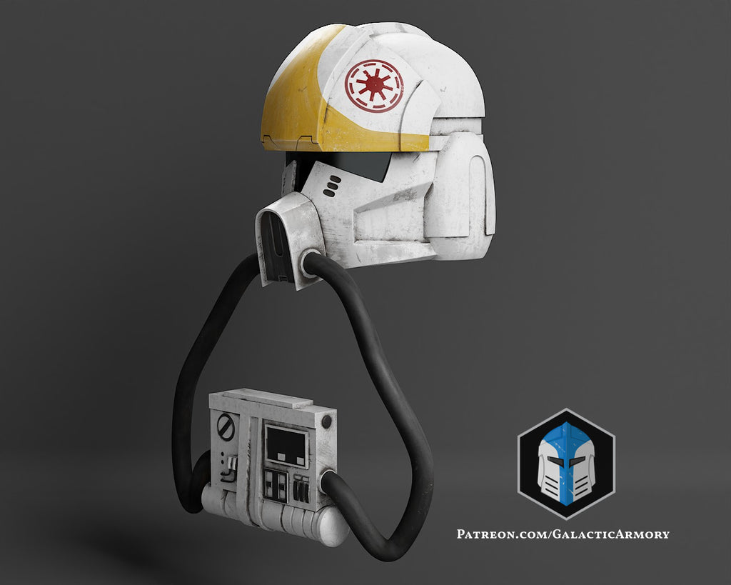 Animated Clone Trooper Pilot Helmet lifesize Wearable Cosplay by dask3d