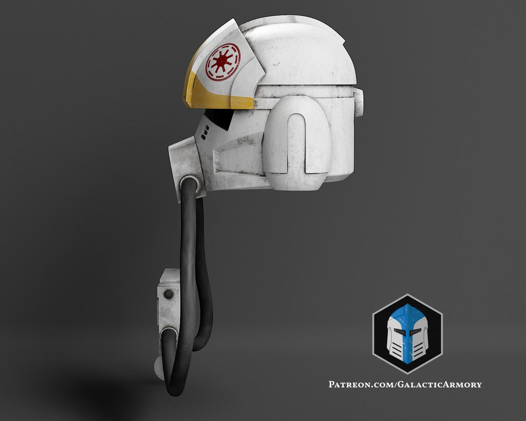 Animated Clone Trooper Pilot Helmet lifesize Wearable Cosplay by dask3d
