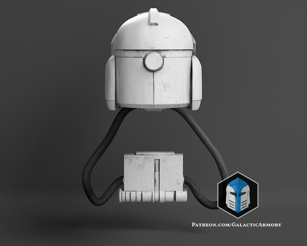 Animated Clone Trooper Pilot Helmet lifesize Wearable Cosplay by dask3d