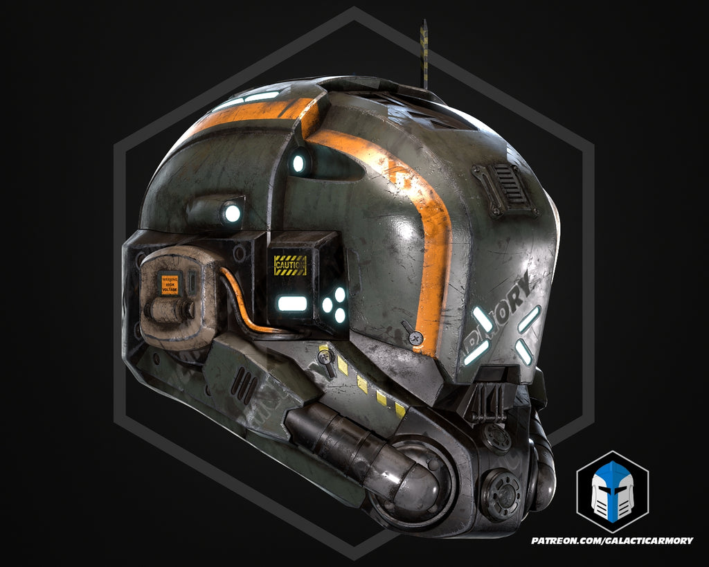 Militia Pilot Helmet lifesize Wearable Cosplay by dask3d