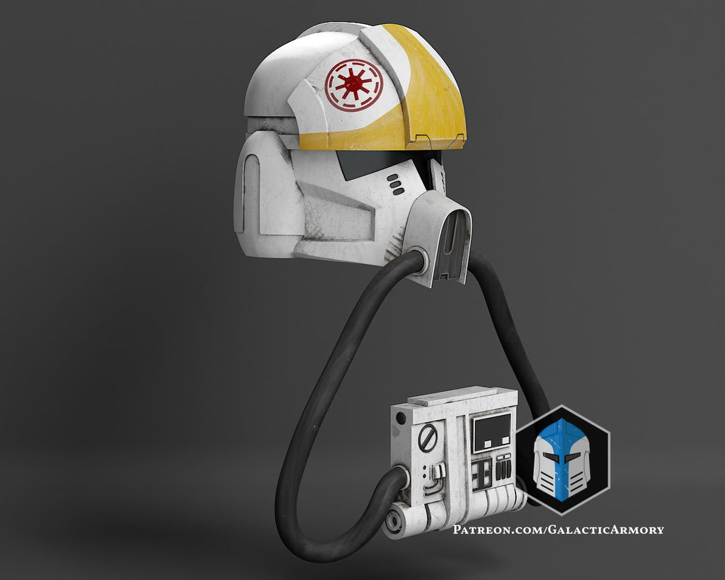Animated Clone Trooper Pilot Helmet lifesize Wearable Cosplay by dask3d