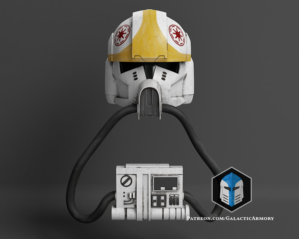 Animated Clone Trooper Pilot Helmet lifesize Wearable Cosplay by dask3d
