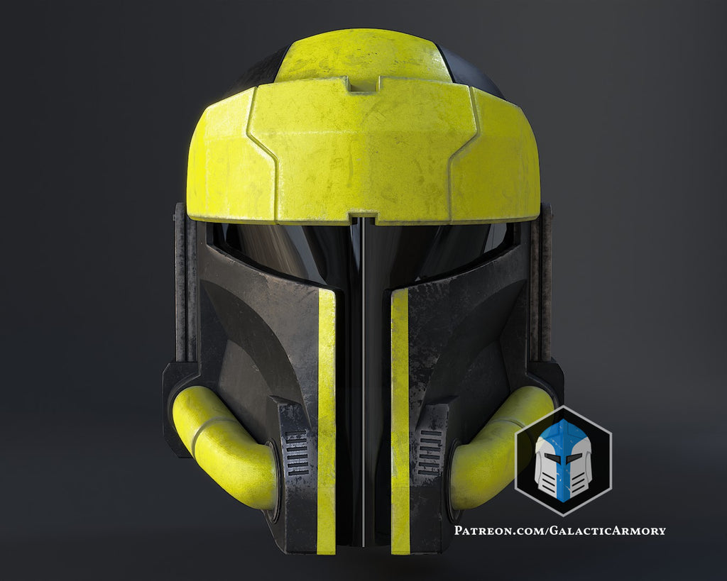 Hazmat Mandalorian Helmet lifesize Wearable Cosplay by dask3d