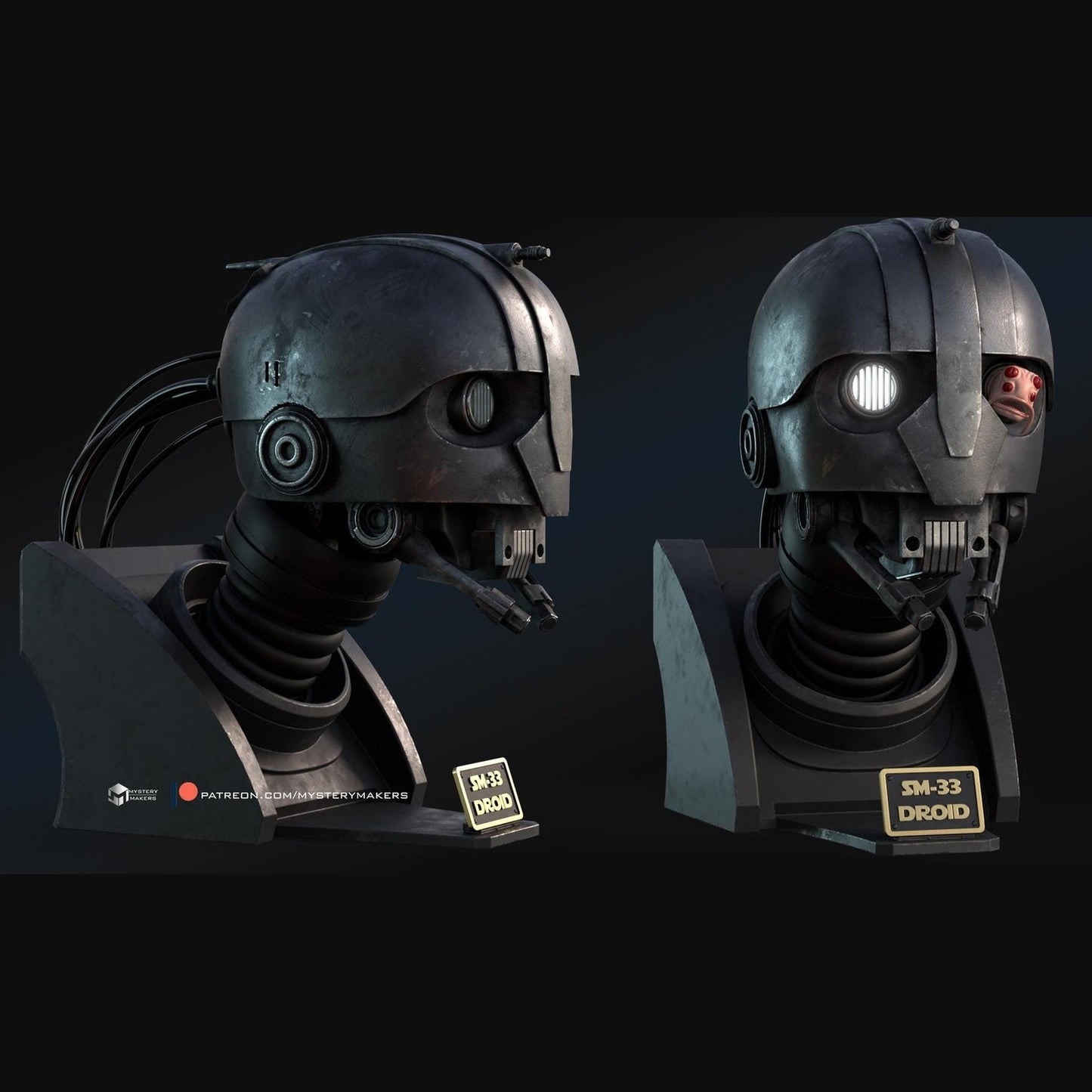 SM33 droid skeleton crew bust diy kit or fully painted/assembled 3d print
