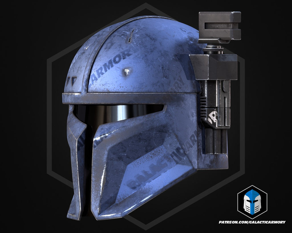 Heavy Mandalorian Helmet lifesize Wearable Cosplay by dask3d