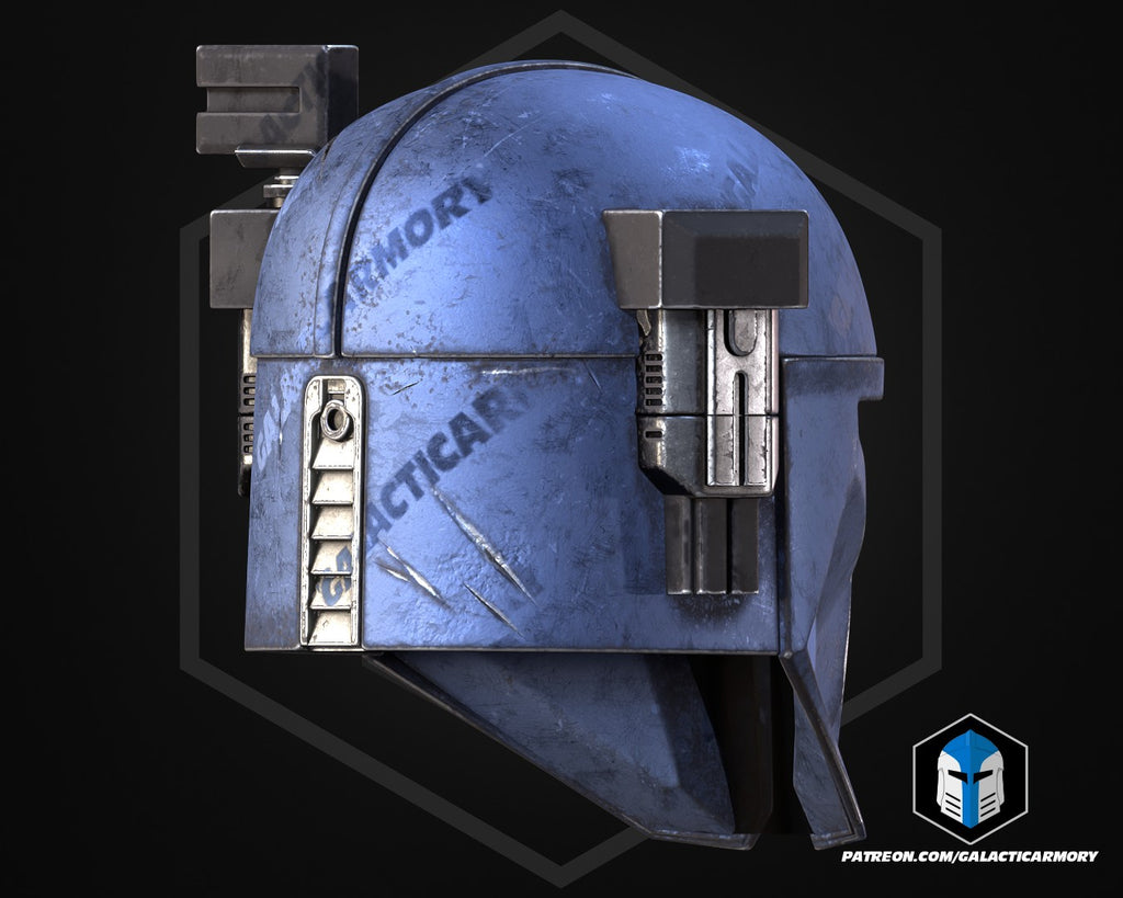 Heavy Mandalorian Helmet lifesize Wearable Cosplay by dask3d