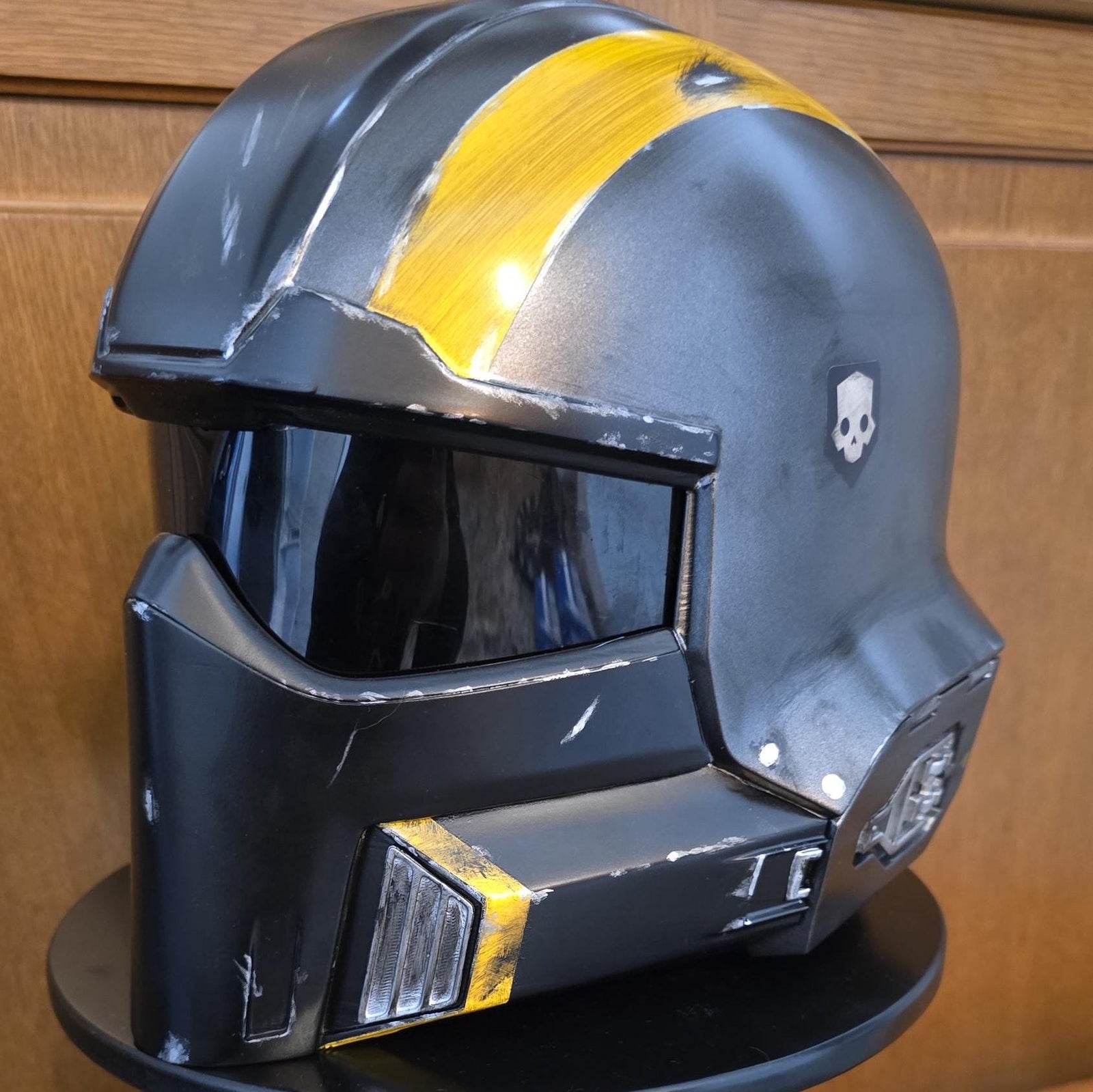 helldivers 2 helmet 3d printed kit or fully assembled painted 1:1 wearable