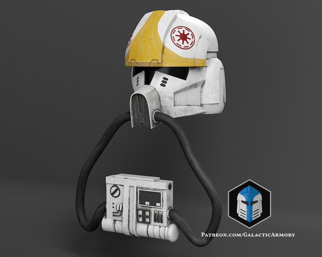 Animated Clone Trooper Pilot Helmet lifesize Wearable Cosplay by dask3d