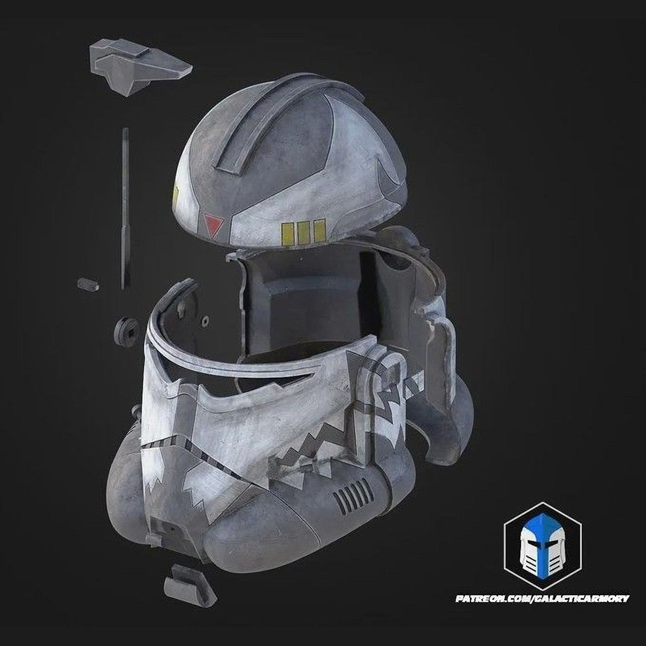 Star Wars Commander Wolffe Clone Helmet 1:1 Wearable Cosplay 3D Print Kit