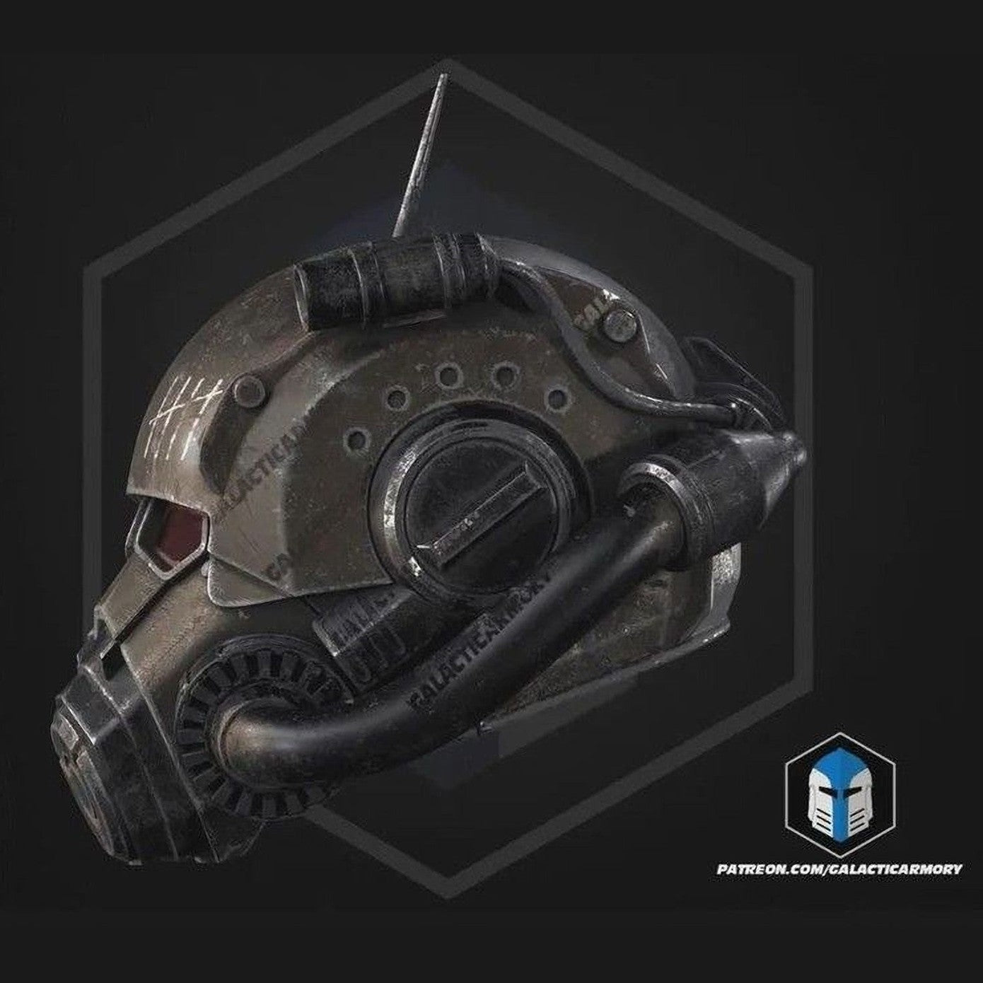 Fallout NCR Power Armor Helmet 1:1 Wearable Cosplay Prop 3D Print Kit or Painted