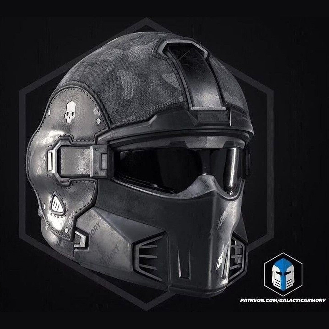 Helldivers 2 Shadow Paragon Helmet 1:1 Wearable Cosplay 3D Print Kit or Painted