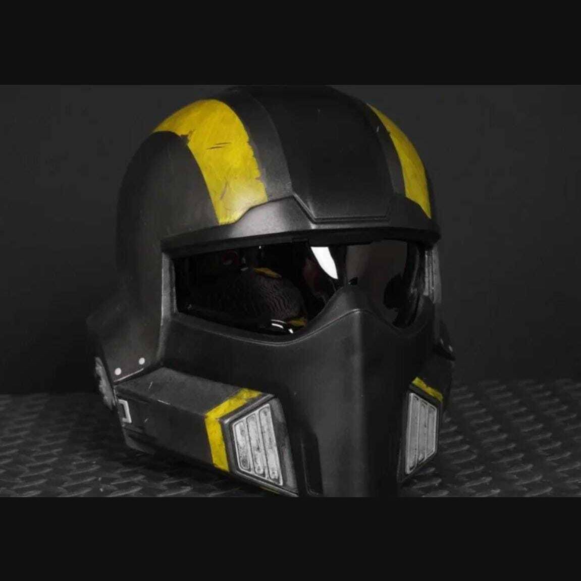 helldivers 2 helmet 3d printed kit or fully assembled painted 1:1 wearable