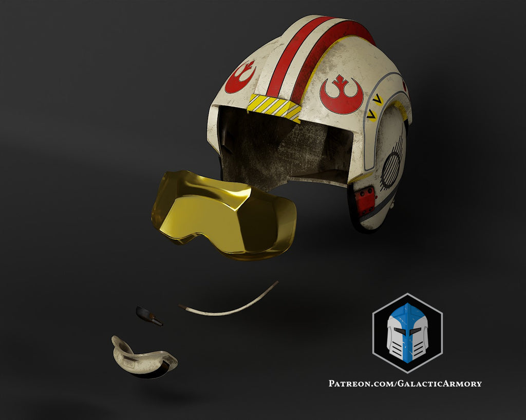 Rebel Pilot Helmet lifesize Wearable Cosplay by dask3d
