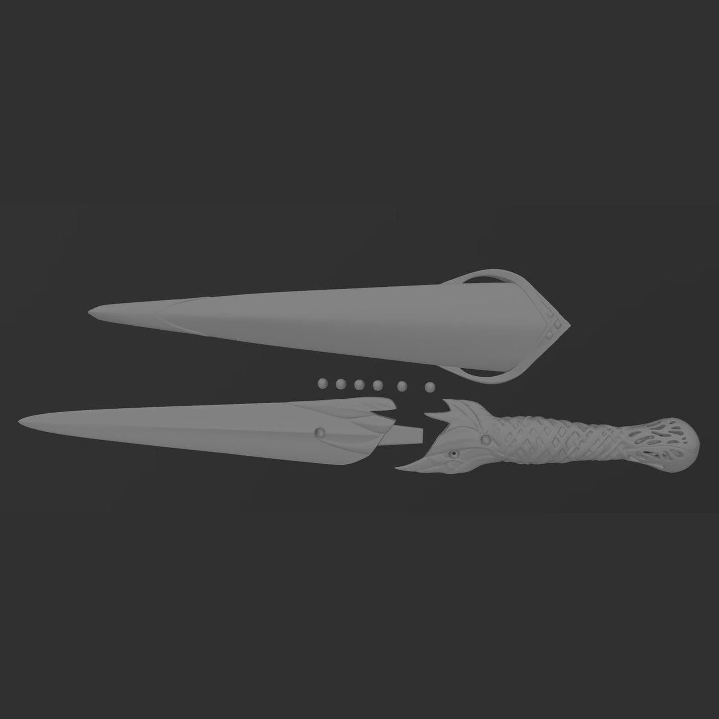 Galadriel Dagger and Sheath from Lord of the Rings: Rings of power STL - 3D File