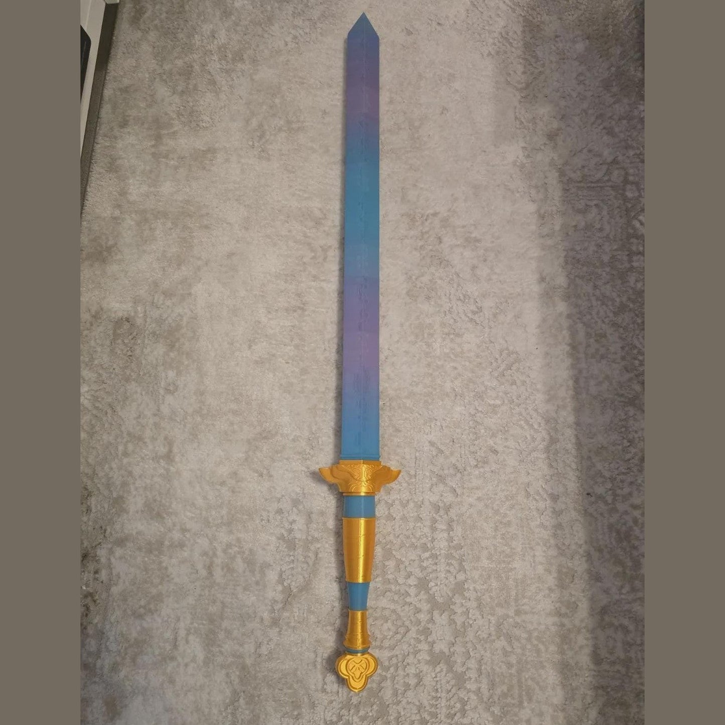 KPop Demon Hunters Rumi Sword LED Light Up Cosplay Weapon Prop Replica 3D Print