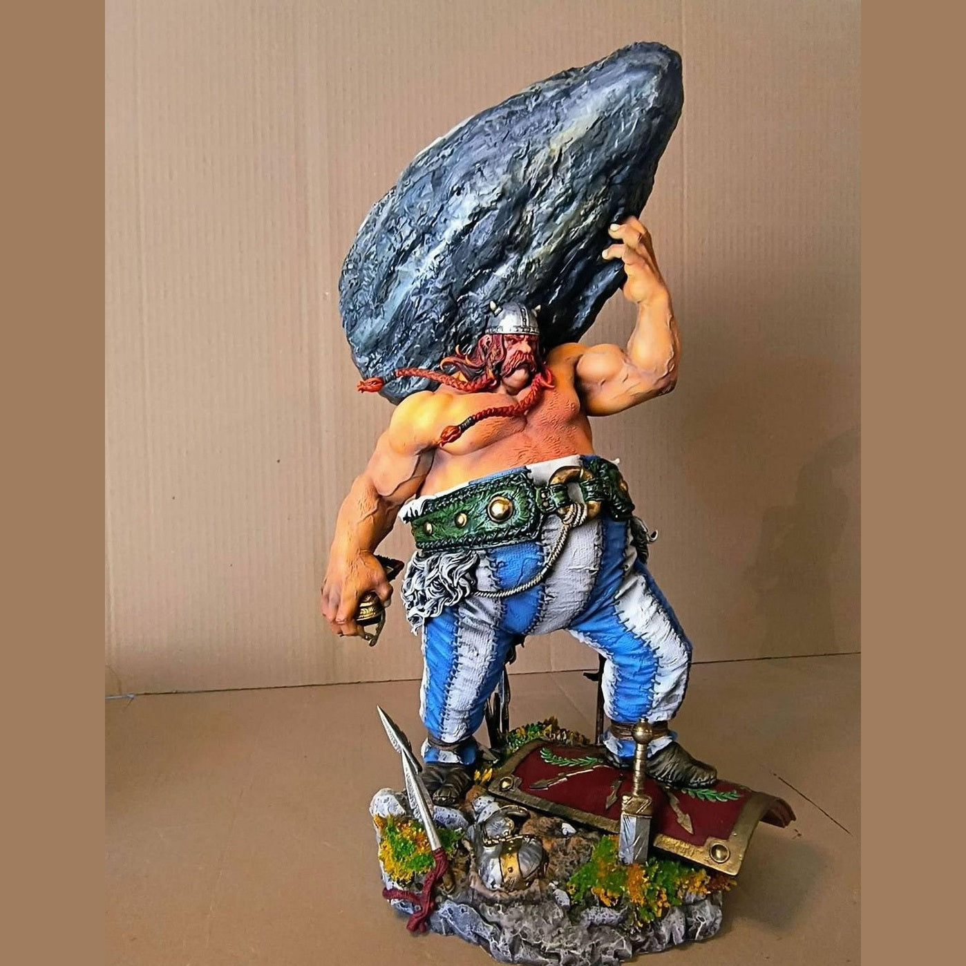 Obelix Resin Statue 1/6 Scale Hand Painted Collectible Comic Figure Display