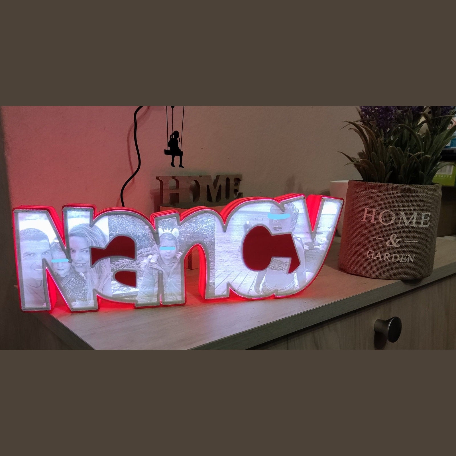 custom name lithophane baby decor