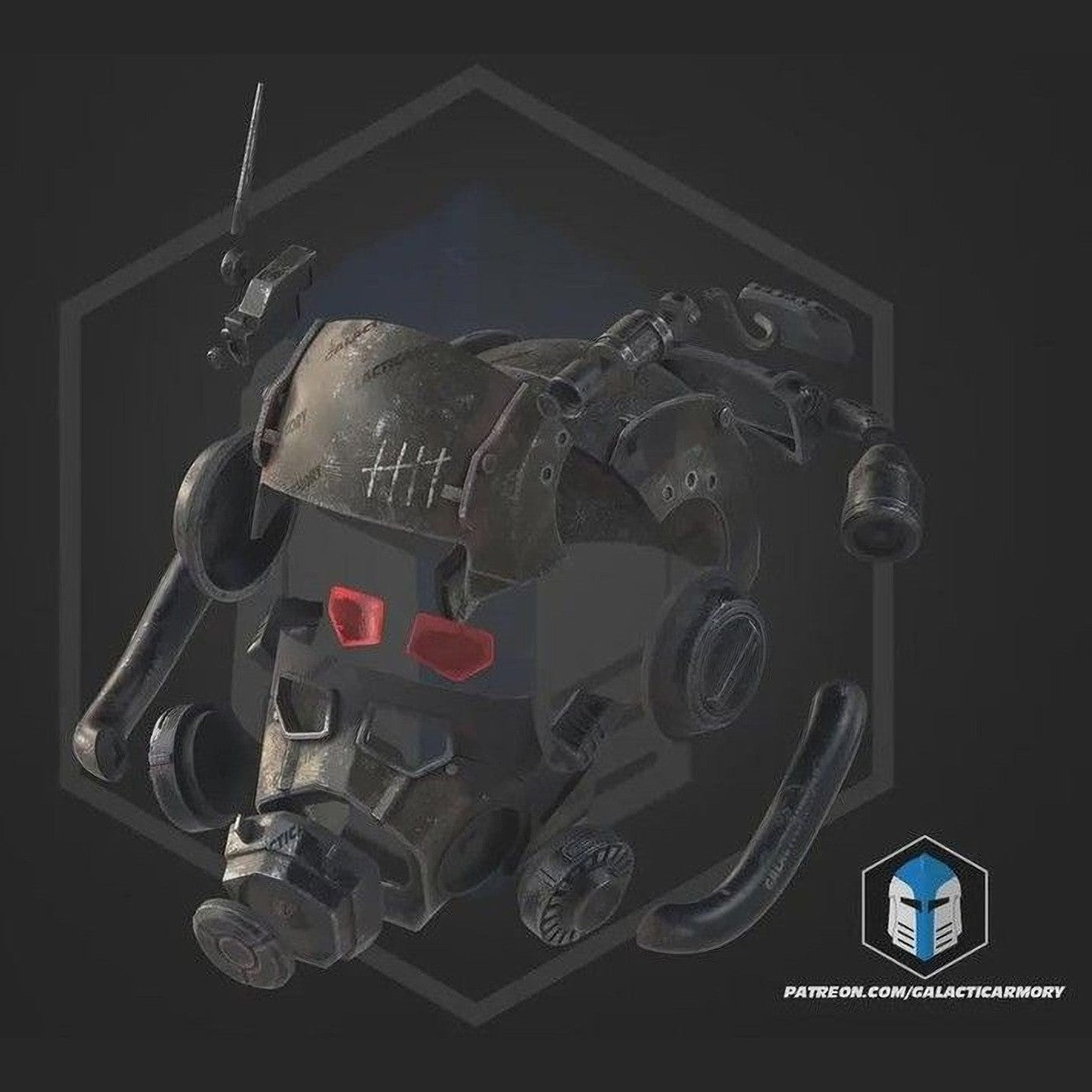 Fallout NCR Power Armor Helmet 1:1 Wearable Cosplay Prop 3D Print Kit or Painted