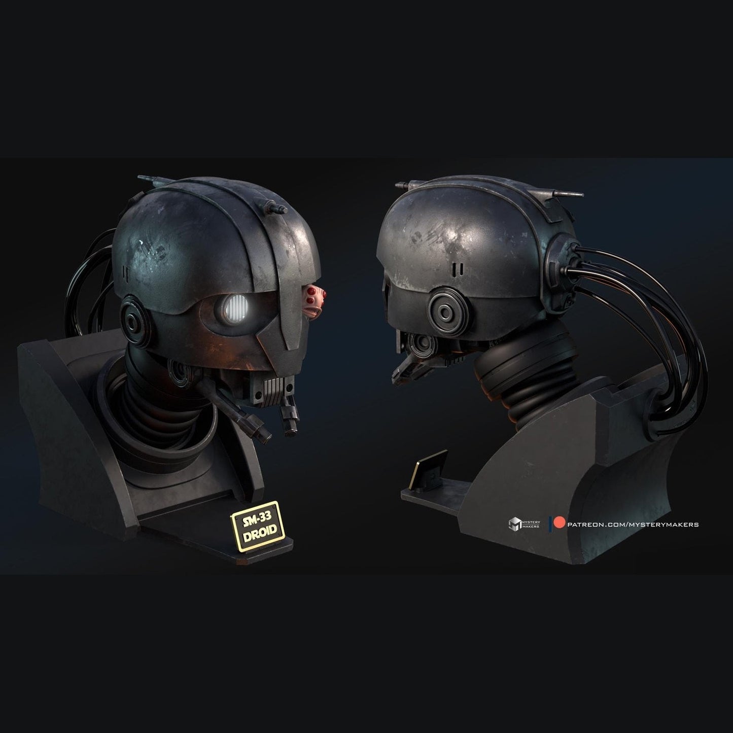 Star Wars SM33 Droid Bust - Skeleton Crew Resin Kit