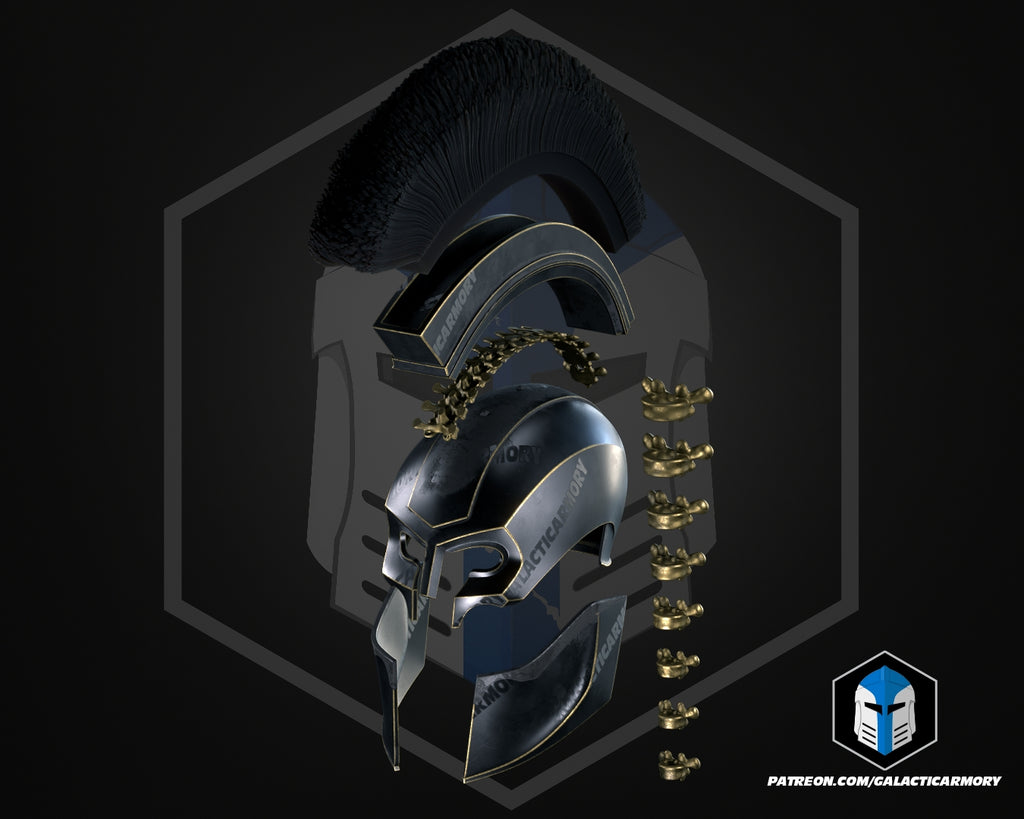 The Odyssey King Agamemnon's Helmet and Sword (no sheath) lifesize Wearable Cosplay - Kit or Painted