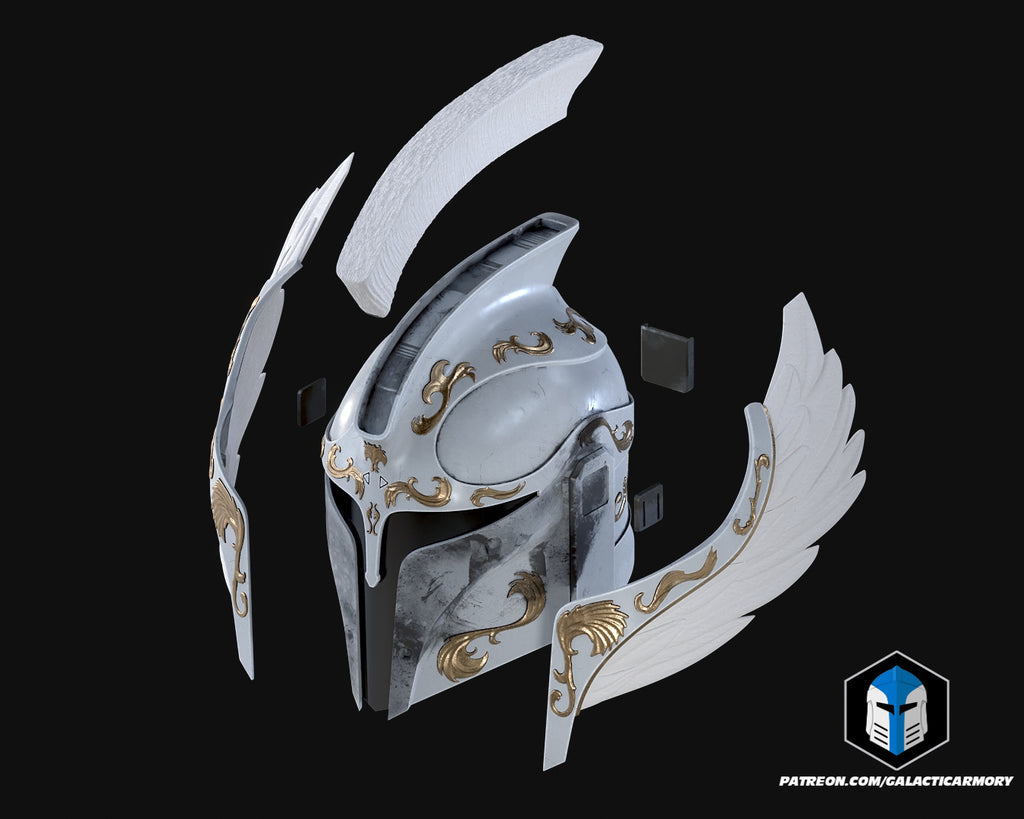 Angelic Mando Helmet lifesize Wearable Cosplay by dask3d