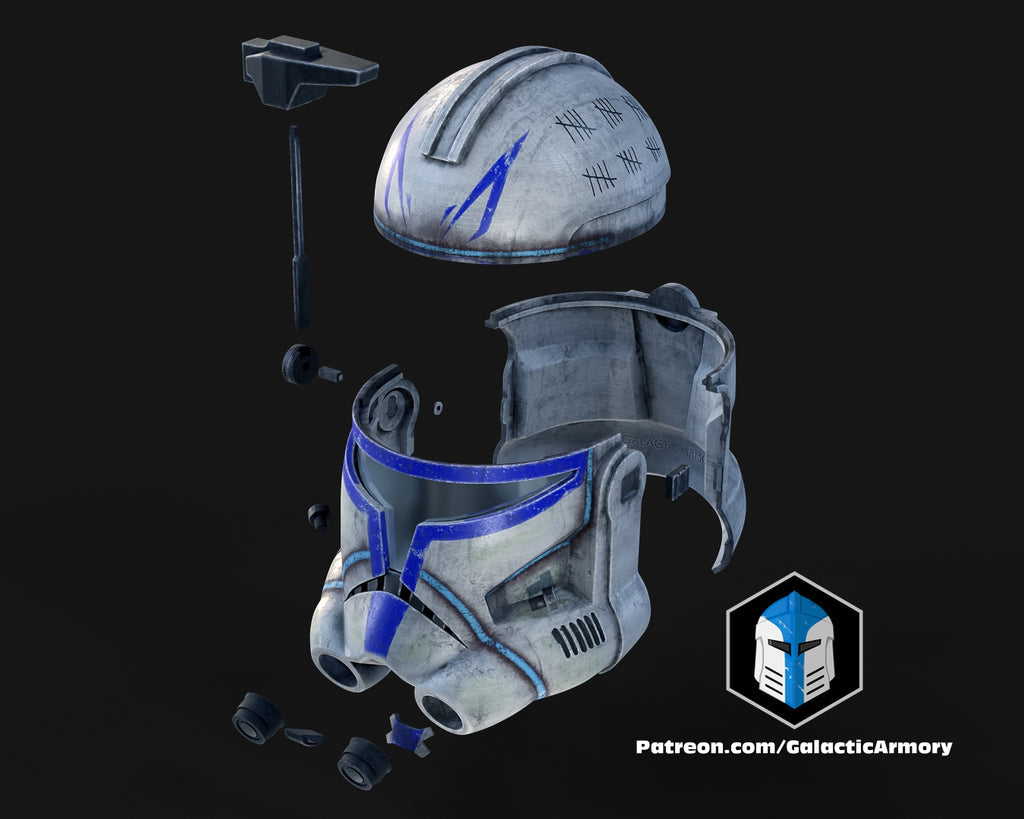 Animated Captain Rex Helmet lifesize Wearable Cosplay by dask3d