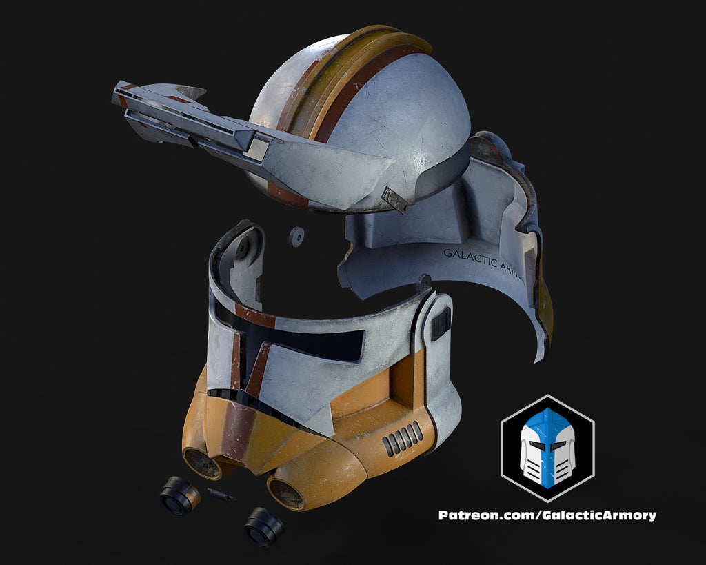 Phase 2 Animated Clone Trooper Helmet lifesize Wearable Cosplay by dask3d