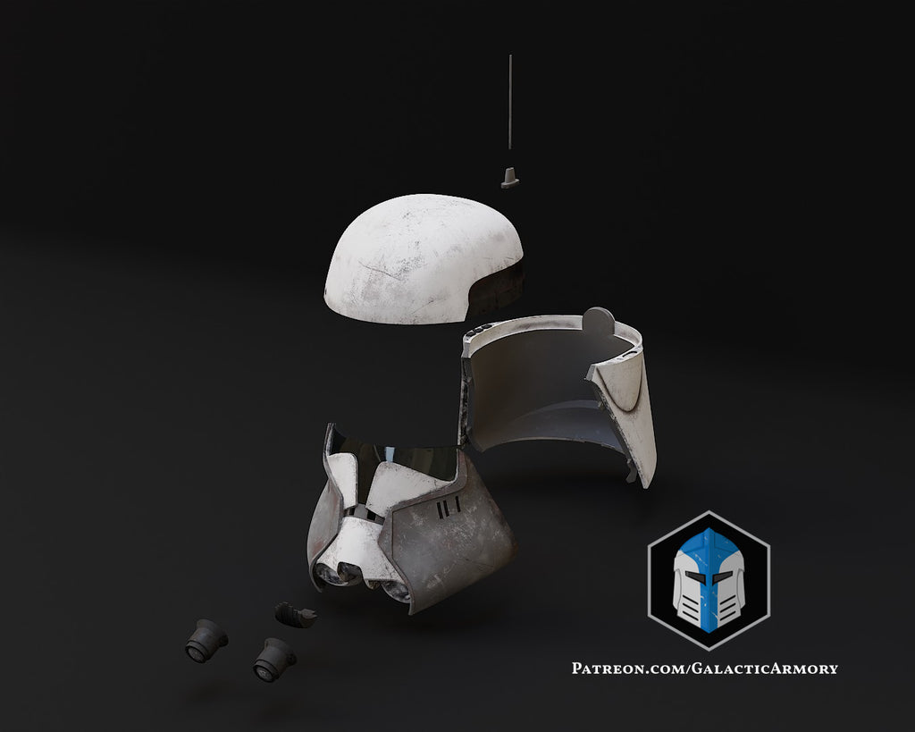 Commander Bacara Clone Trooper Helmet lifesize Wearable Cosplay by dask3d