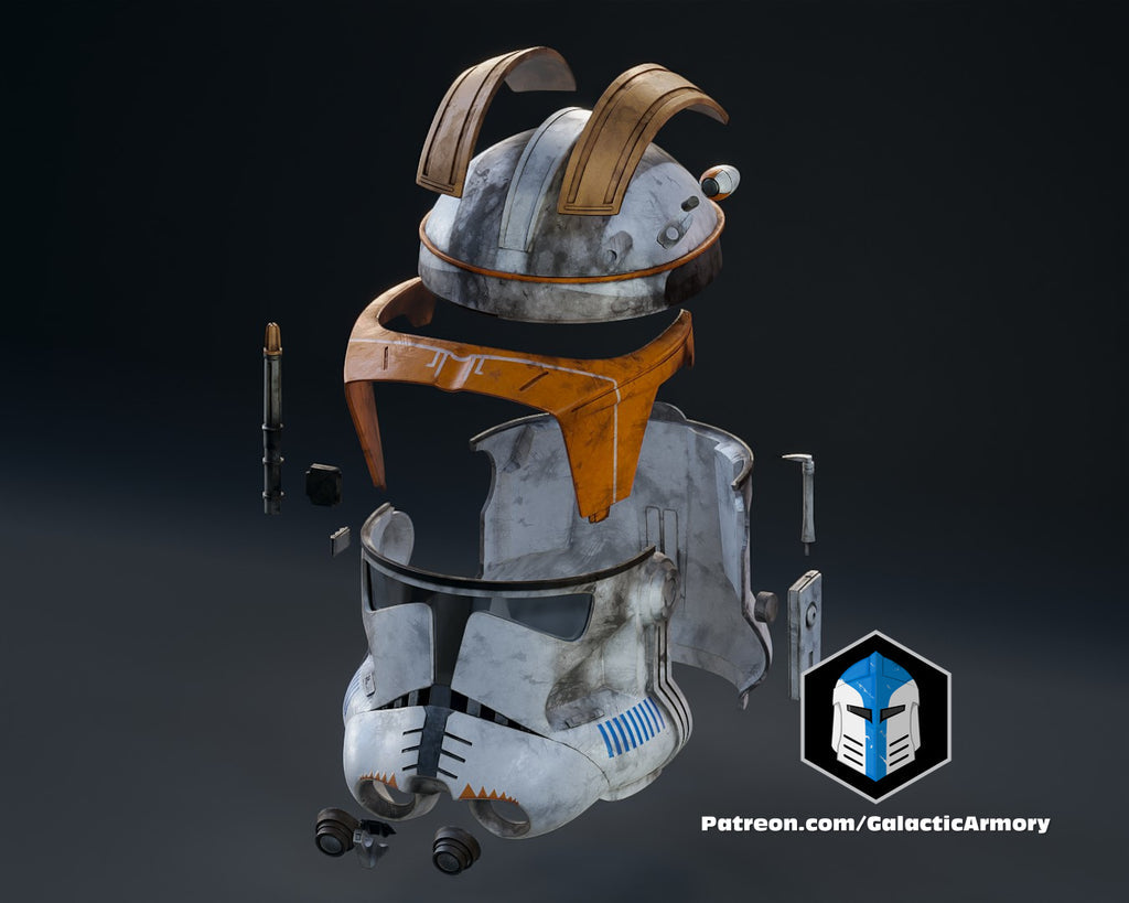 Phase 2 Commander Cody Helmet lifesize Wearable Cosplay by dask3d