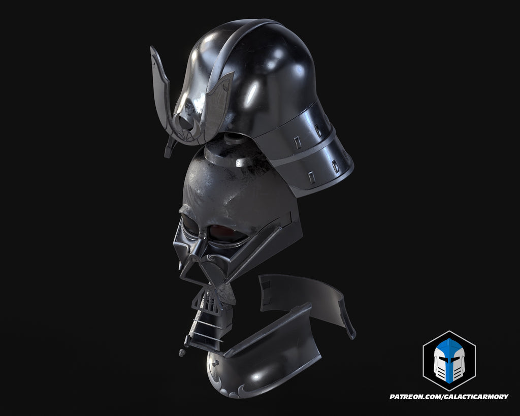Samurai Darth Vader Helmet lifesize Wearable Cosplay by dask3d